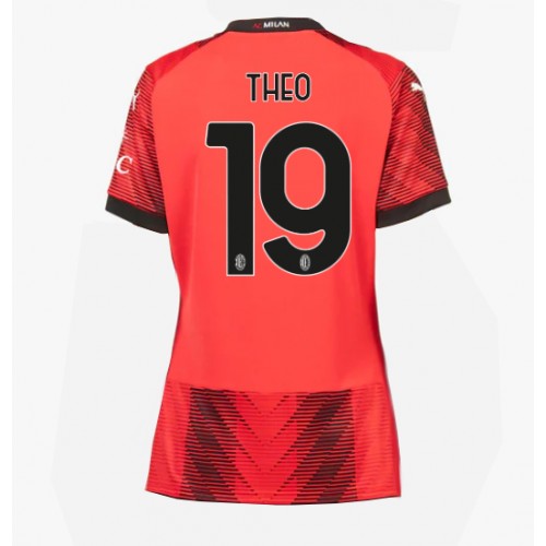 Maillot de foot AC Milan Theo Hernandez #19 Domicile Femmes 2023-24 Manches Courte